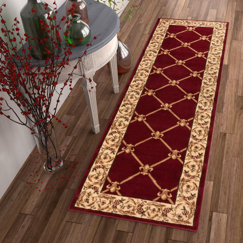 Astoria Grand Colindale Fleur De Lis Red Area Rug & Reviews Wayfair