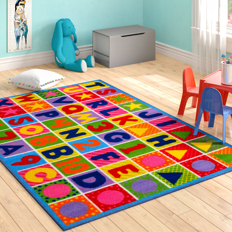 Zoomie Kids Fornax Numbers and Letters Kids Area Rug ...