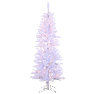 6.5' White Boise Pine Tree with 200 Clear Lights