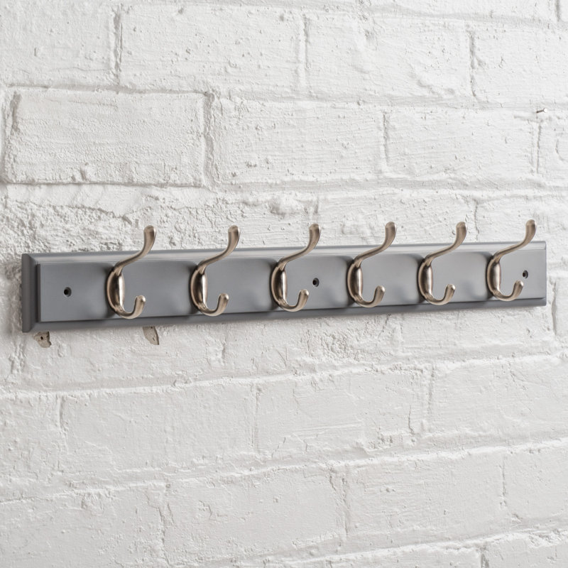 Maine Furniture Co. Heritage Wooden Wall Mounted Coat Rack with 6 Hooks