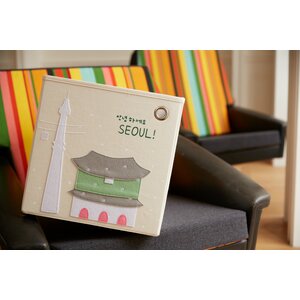 City Seoul Themed Canvas Storage Box