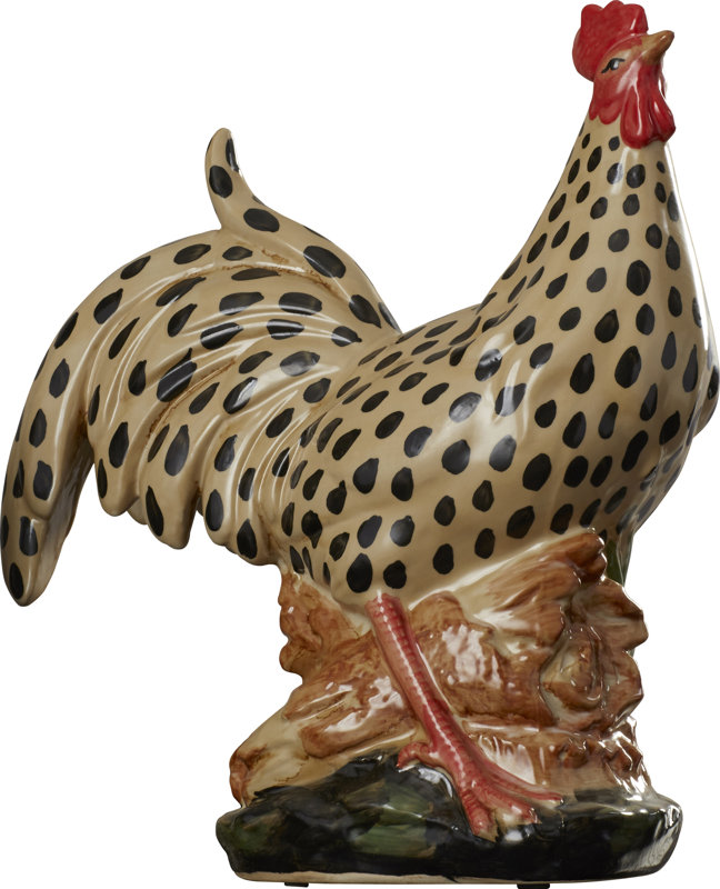 August Grove Ceramic Rooster Figurine & Reviews Wayfair