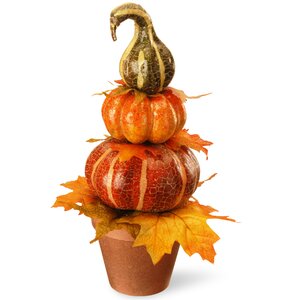 Harvest Potted Pumpkin Decor