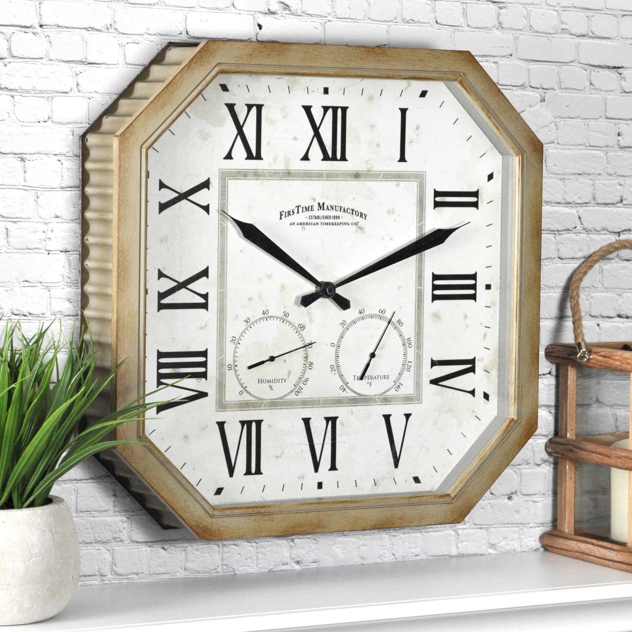 FirsTime Rural 16.75" Outdoor Clock Wayfair