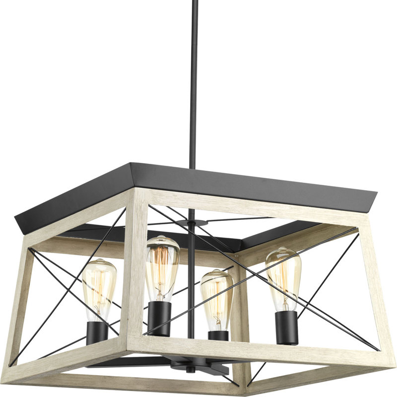 Laurel Foundry Modern Farmhouse Delon 4 Light Square Rectangle Delon 4 Light Square Rectangle Chandelier
