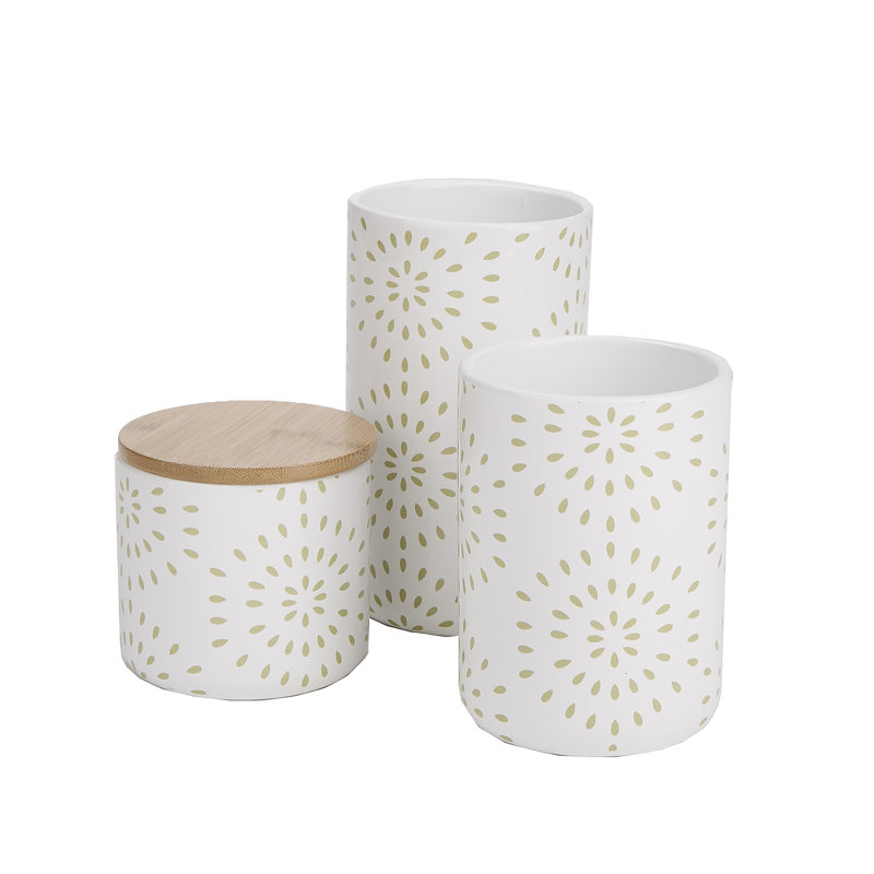Mind Reader Small Medium Large Ceramic Canister Set With Lids 3 Mind Reader Small Medium Large Ceramic Canister Set With Lids 3 Pc Round