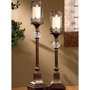 Traditions 2 Piece Metal Ashland Candlestick Set