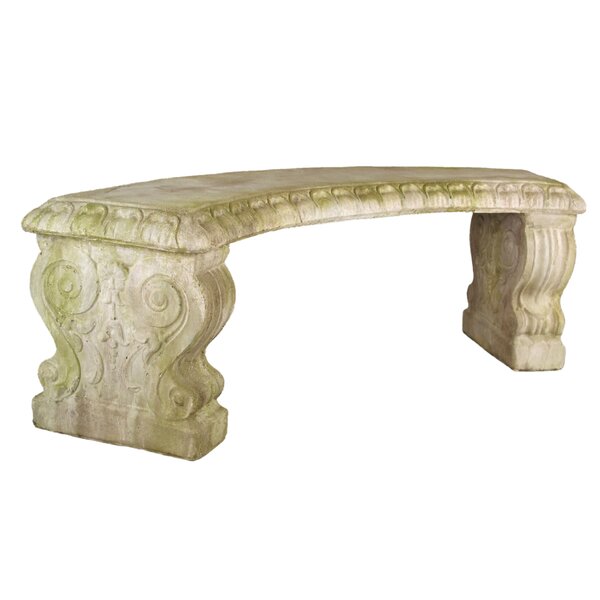 Orlandistatuary Furniture Curved Stone Garden Bench & Reviews 