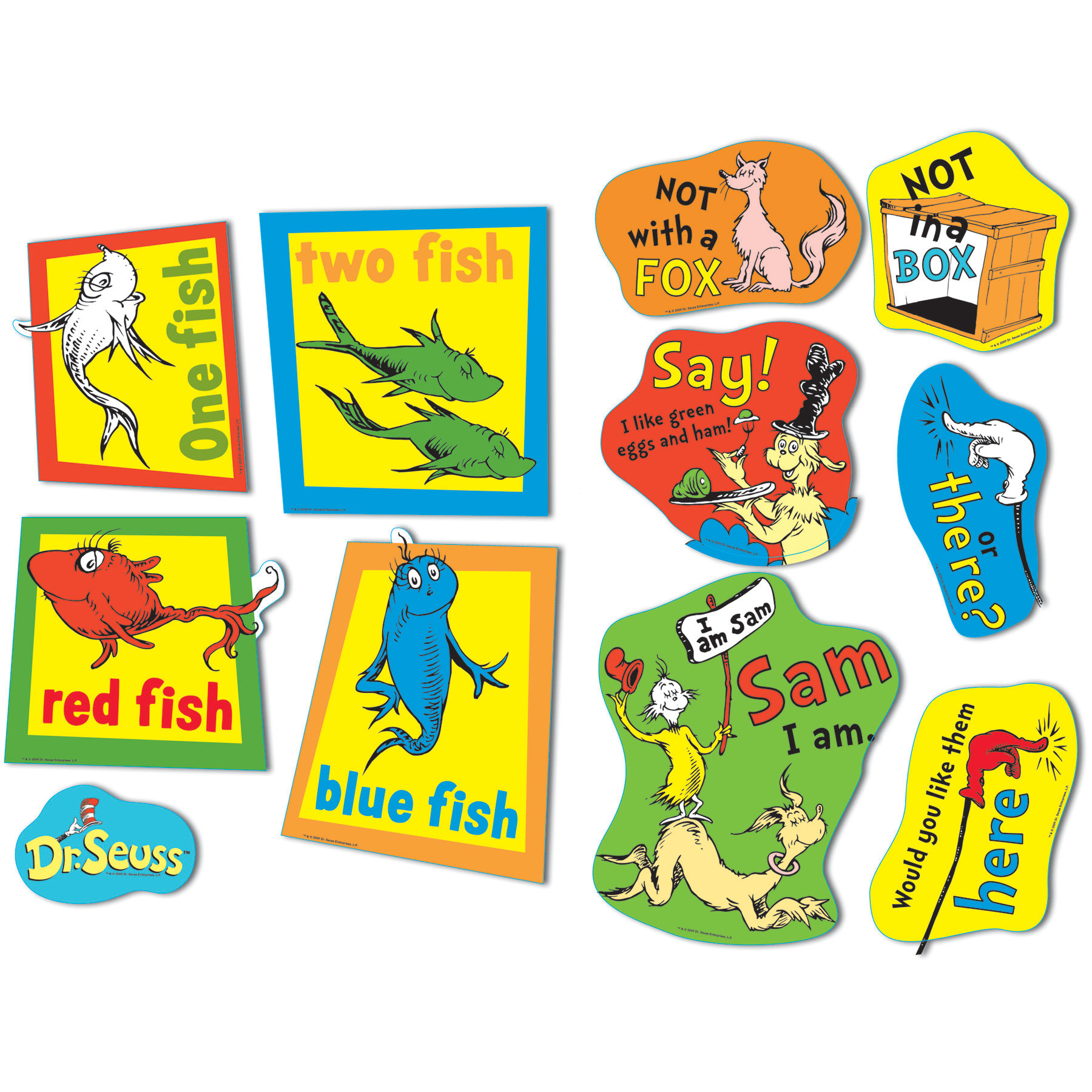 SEUSS WELCOME DOOR BANNER Wall School Classroom Decorations Cat Hat Fox Room DR