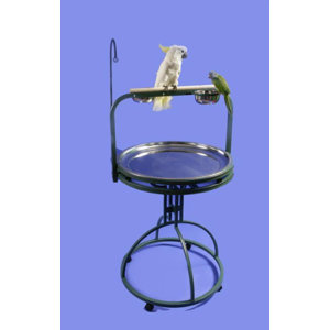 Deluxe Bird Play Stand with Wood Perch
