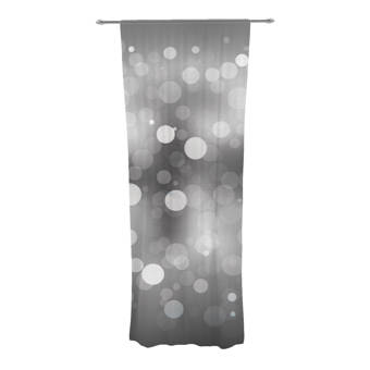 Kess InHouse Alison Coxon Flaxen Mandala White Yellow Digital Decorative Set 30 x 84 Sheer Curtains