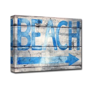 'Beach that Way' by Norman Wyatt Jr. Textual Art on Wrapped Canvas