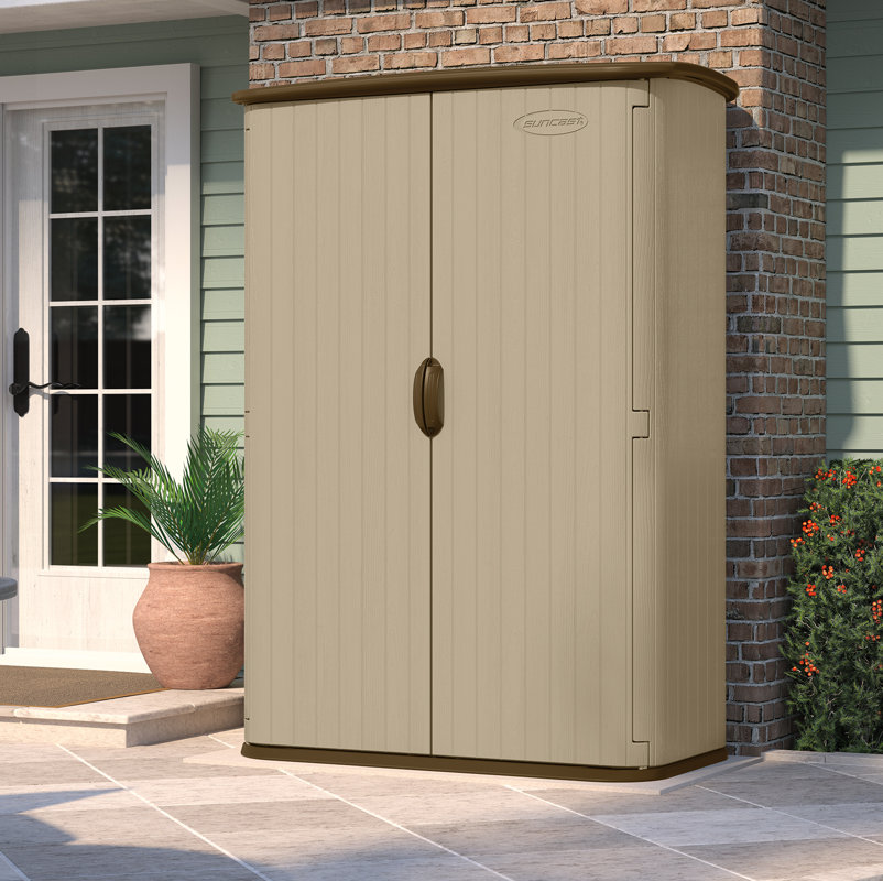 suncast 4 ft. 8 in. w x 4 ft. 1 in. d plastic vertical