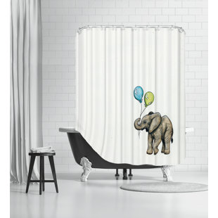 Nursery Elephant Curtains Wayfair Nursery Elephant Shower Curtain