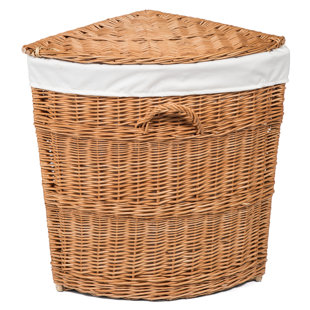 Corner Laundry Cabinet Wayfair Co Uk Wicker Lined Corner Laundry Basket