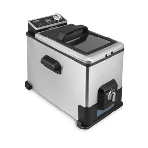 4 Liter Deep Fryer with Oil Filtration System and 3-basket System