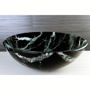 Fauceture Glass Circular Vessel Bathroom Sink