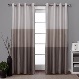 Newton Striped Room Darkening Grommet Curtain Panels (Set of 2)