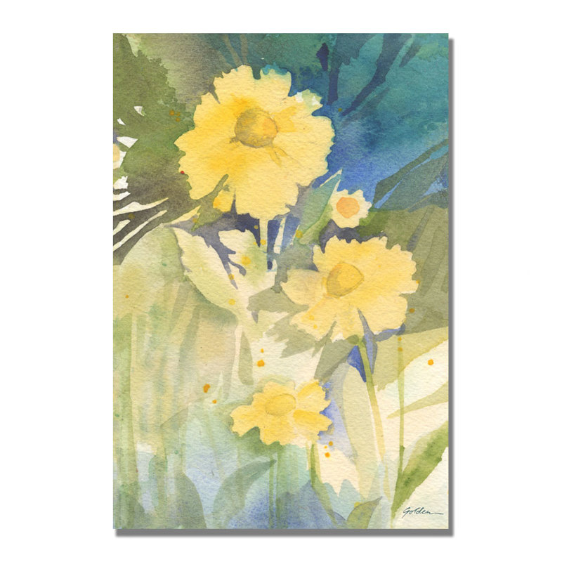 Trademark Art Sunshine Yellow By Sheila Golden Painting Print On Sunshine Yellow By Sheila Golden Painting Print On Canvas