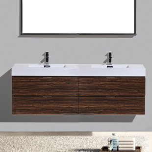 Modern Double Bathroom Vanities Allmodern Save