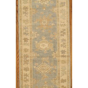 Oushak Hand-Knotted Gray Area Rug