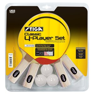 Classic 4 Player Table Tennis Racket Set