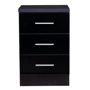 Black High Gloss Bedside Table Wayfair Co Uk Quickview