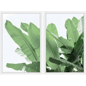 'Palm Bay Diptych' Framed Painting Print