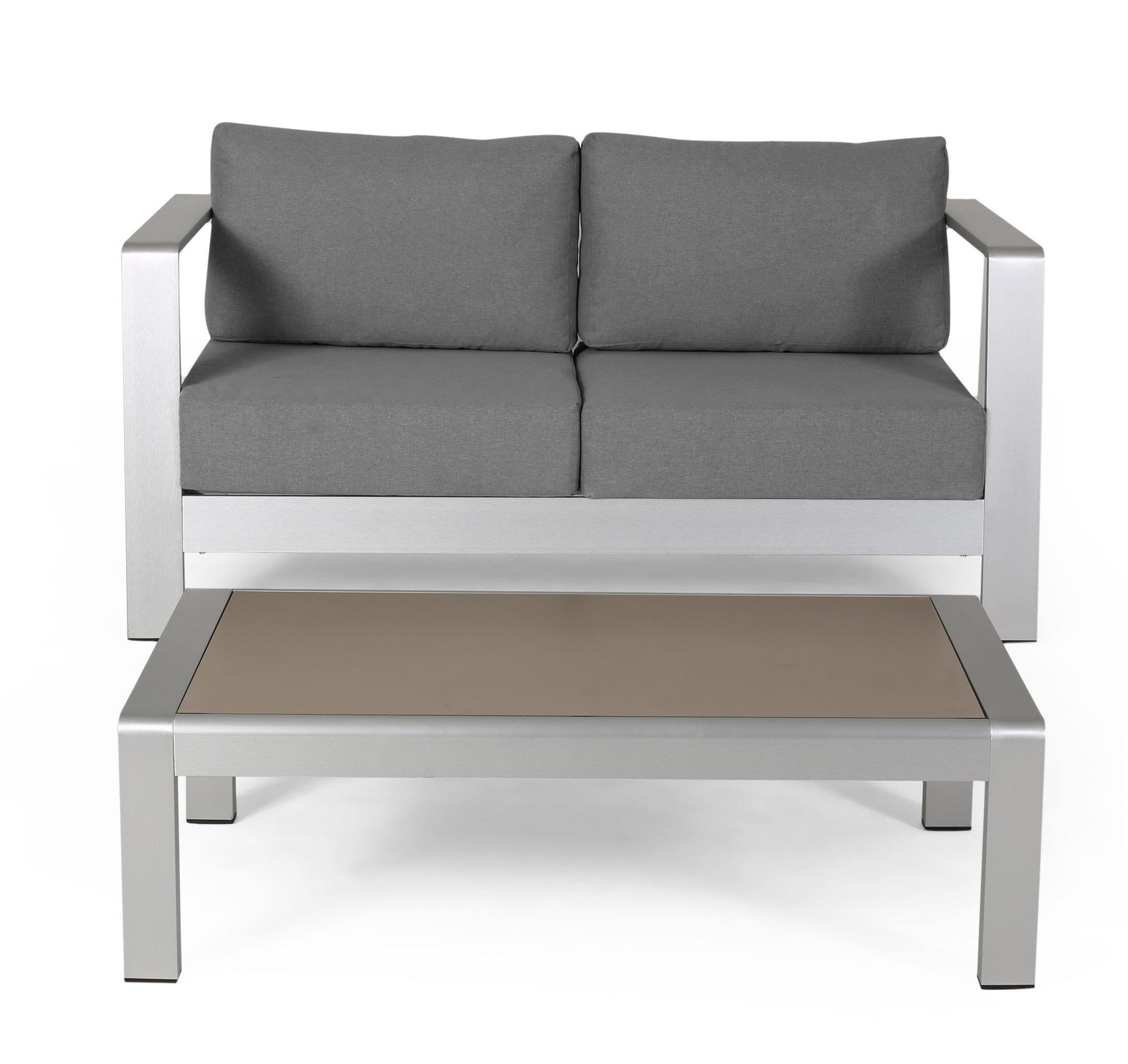 Orren Ellis Wolsingham Outdoor 2 Piece Deep Seating Group With