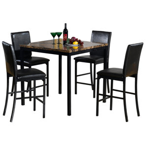 Hewish 5 Piece Dining Set by Latitude Run
