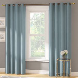 Southview Solid Blackout Thermal Grommet Single Curtain Panel