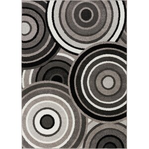 Buckland Gray/Black Area Rug