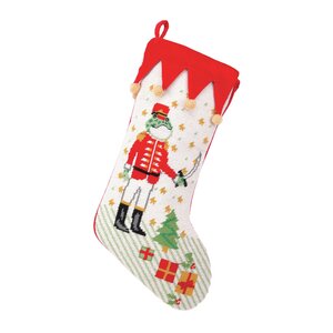 Nutcracker Frog Needlepoint Stocking