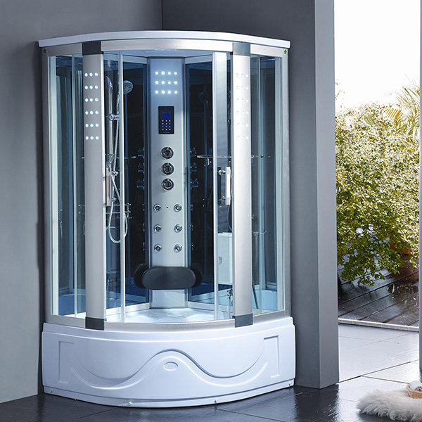 Kokss 41 5 X 83 Round Sliding Steam Shower With Base Included Kokss 41 5 X 83 Round Sliding Steam Shower With Base Included Reviews Wayfair