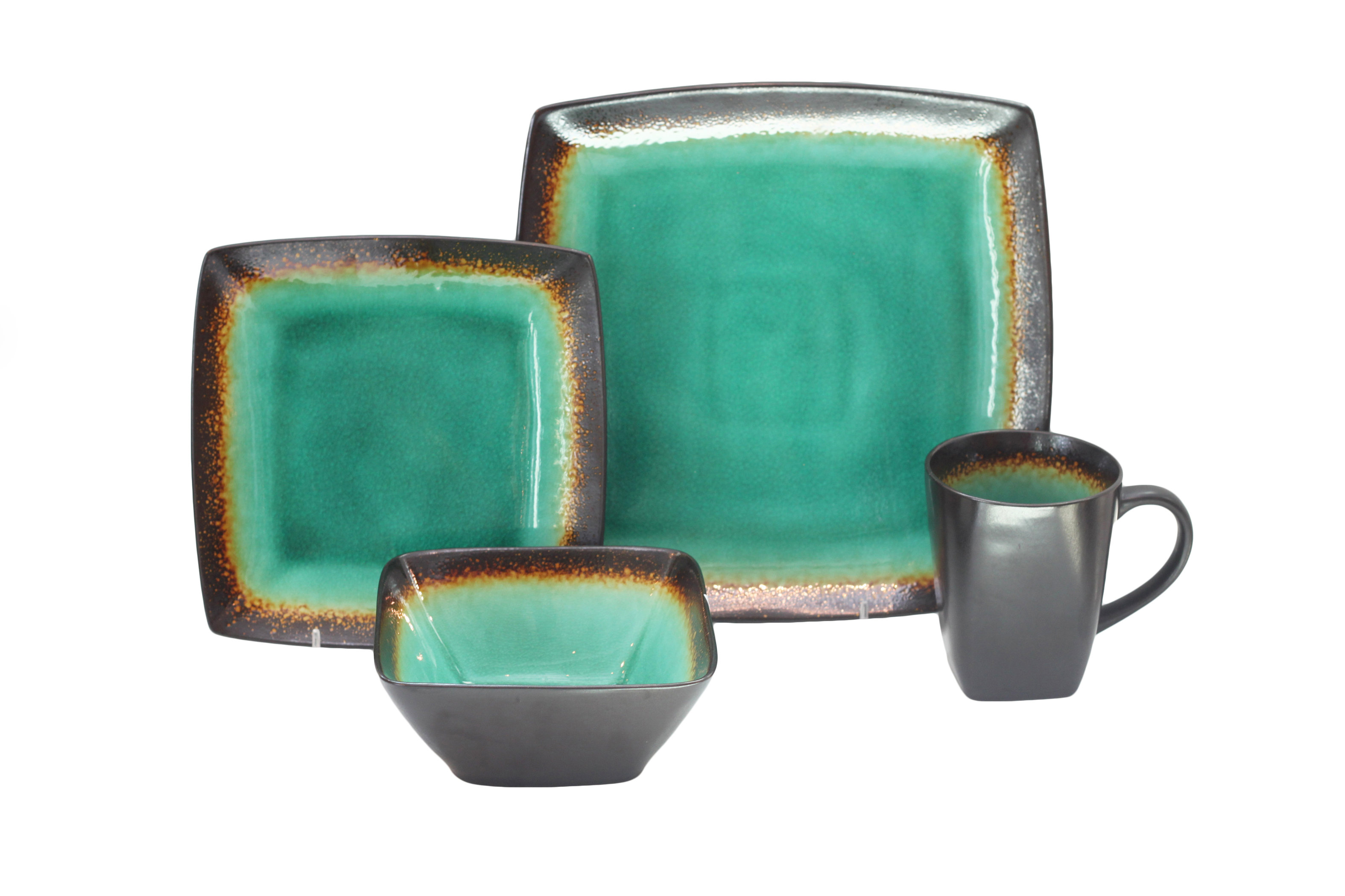 Baum Zen Jade 16 Piece Dinnerware Set, Service for 4 | Wayfair Baum Zen Jade 16 Piece Dinnerware Set, Service for 4 | Wayfair