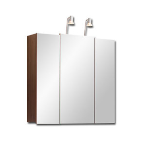 68 cm x 71 cm Spiegelschrank mit Beleuchtung von..