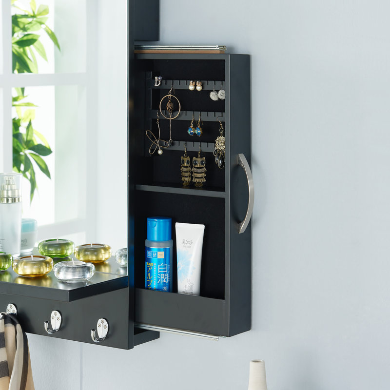 Wrought Studio Apopka Hidden Jewelry Storage Wall Mounted Jewelry