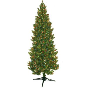 7' Green Spruce Artificial Christmas Tree with 450 Multicolored Lights