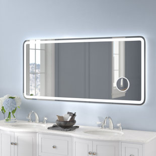 Mirrors With Lights You Ll Love Wayfair Rectangle Electric Wall Mirror