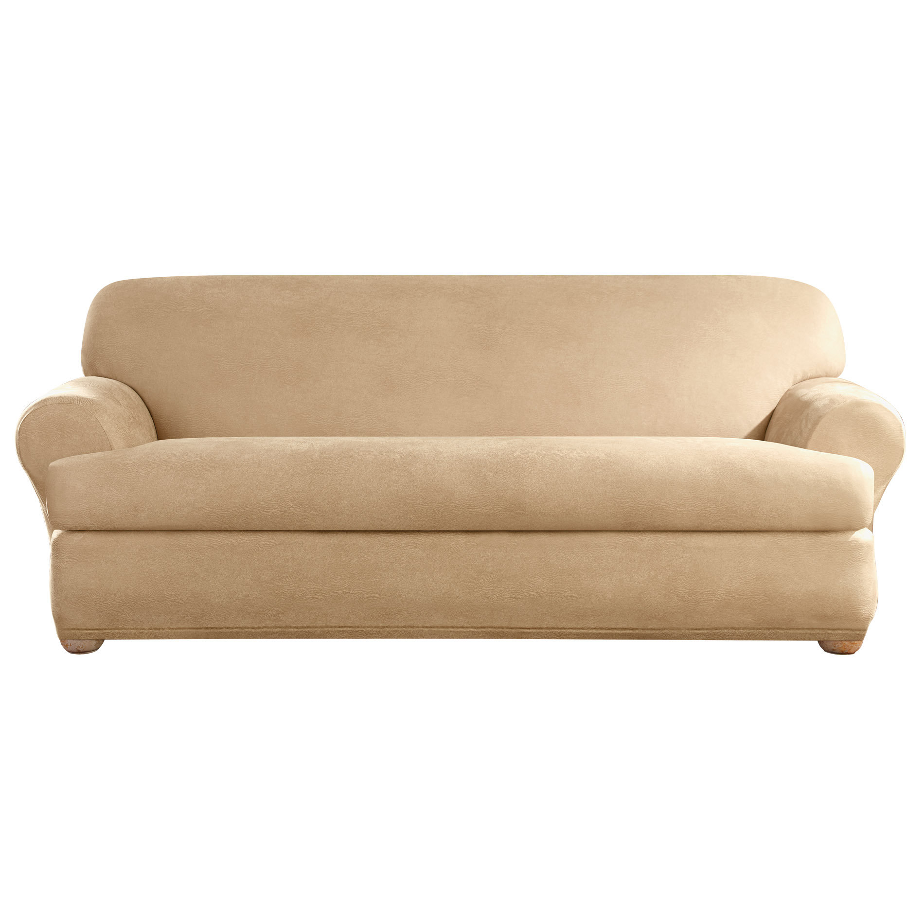 Sure Fit Stretch Leather T Cushion Sofa Slipcover Reviews Wayfair