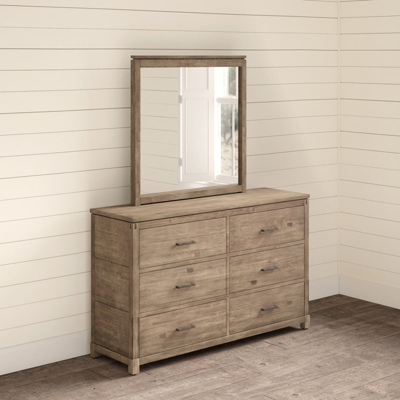 Mercury Row Seleukos 6 Drawer Double Dresser With Mirror Reviews Seleukos 6 Drawer Double Dresser With Mirror