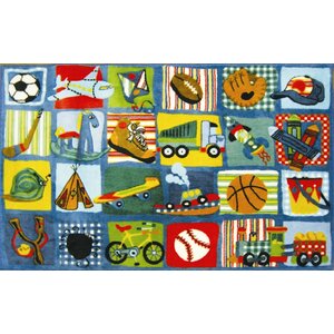 Supreme Funky Patchwork Boys Area Rug