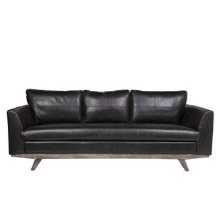 Modern Leather Sofas Couches Allmodern Claverton Down Leather Sofa