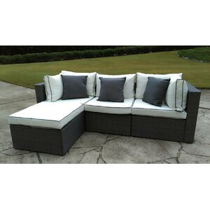 Burruss 4 Piece Sofa Set with Cushions