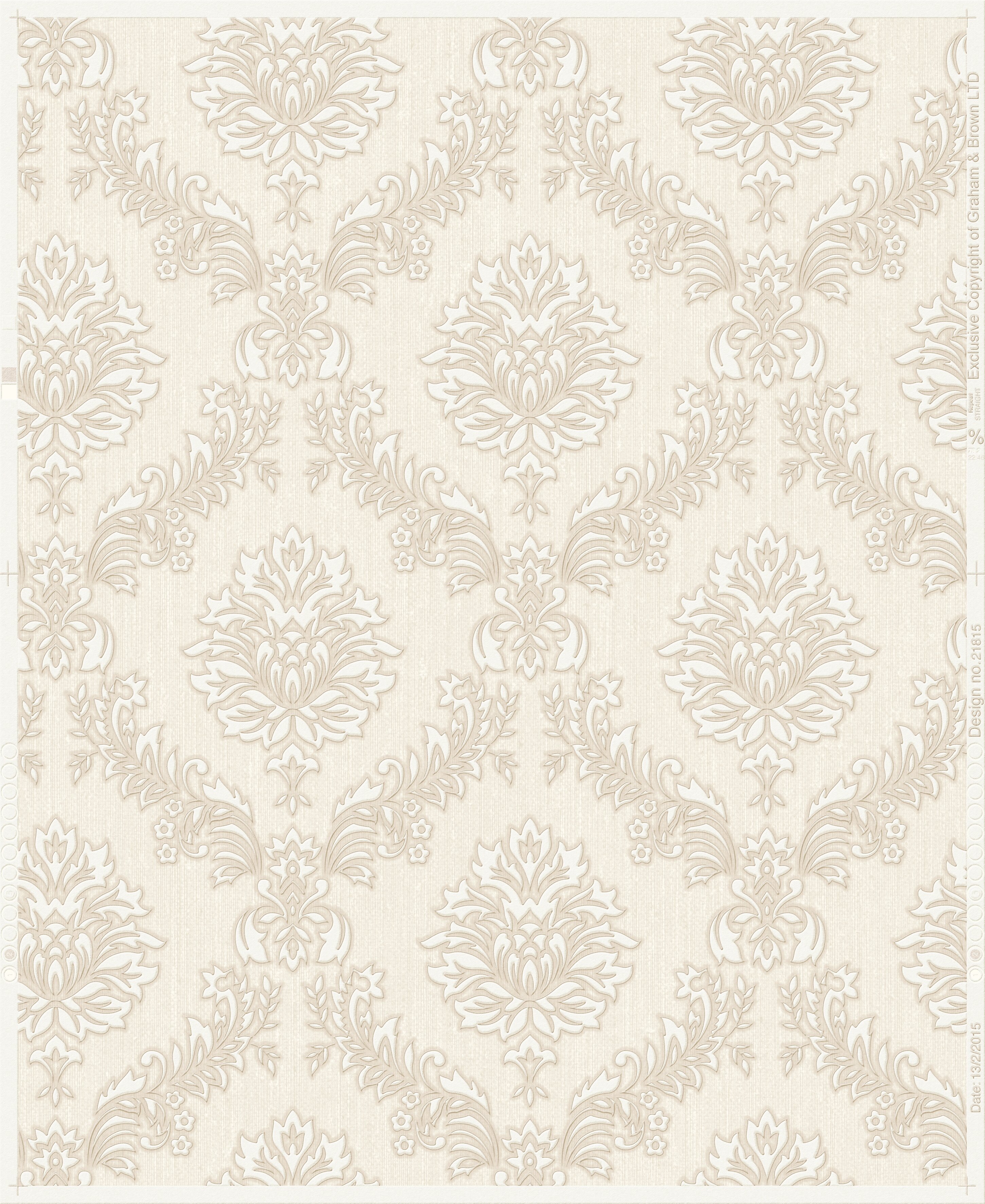 Graham & Brown Oxford Jacquard 33’ x 20" Damask Wallpaper & Reviews