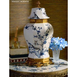 Lidded Porcelain Table Vase