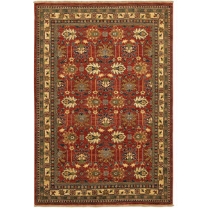 Molley Antique Kazak Hand-Knotted Reddish Clay Area Rug