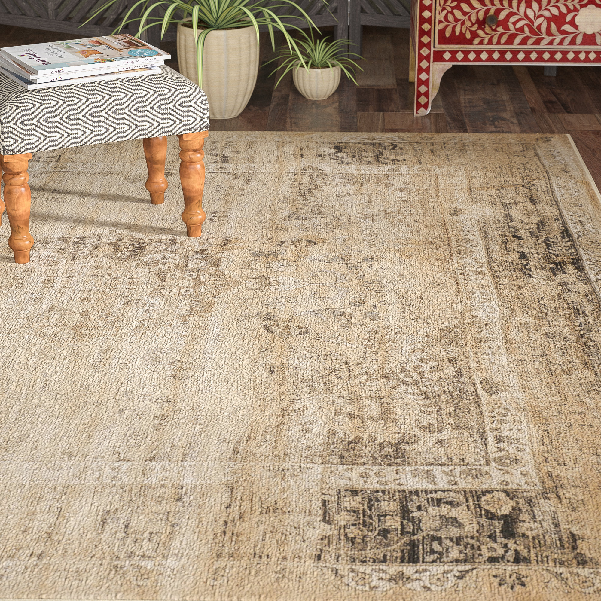 World Menagerie Todd Beige Brown Area Rug Reviews Wayfair