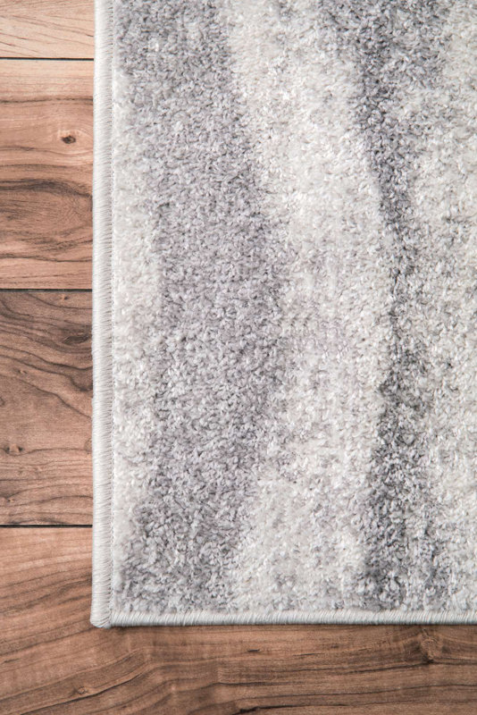 Mercury Row Lada Abstract Waves Grey/White Area Rug & Reviews Wayfair.ca