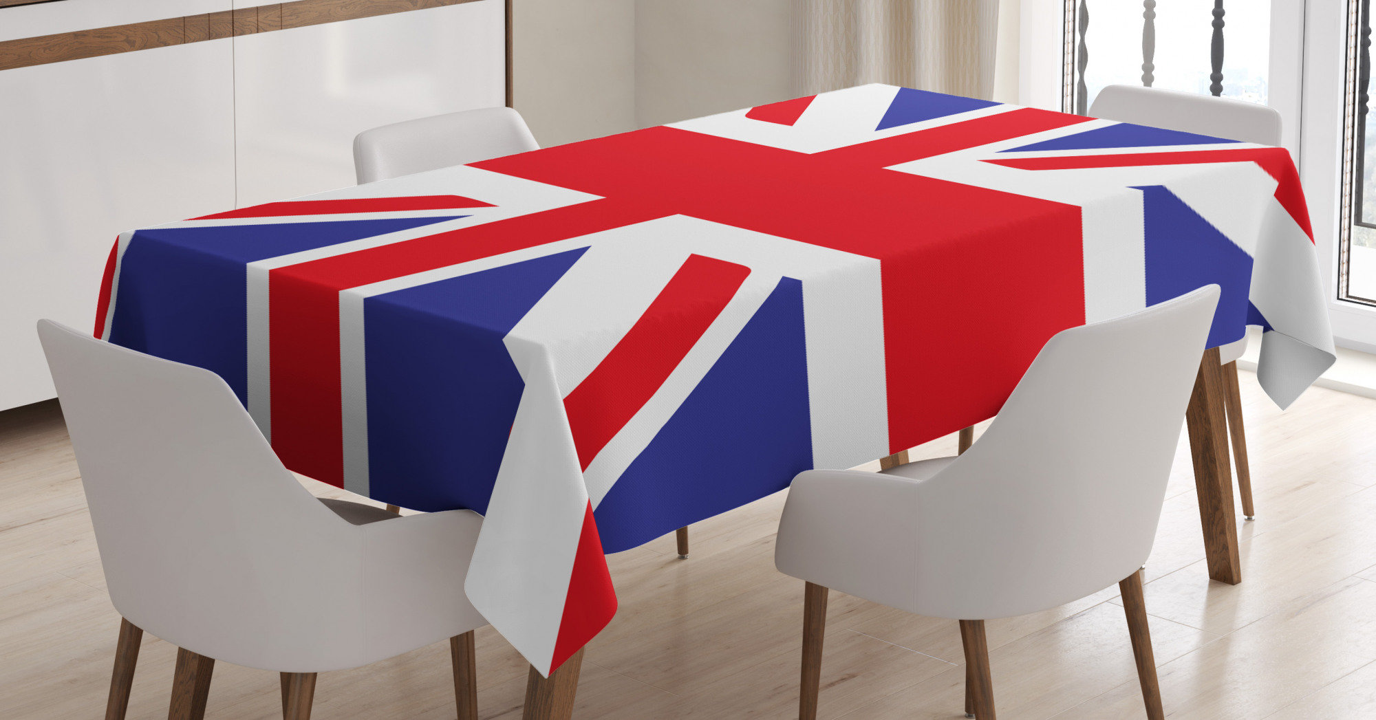 East Urban Home Union Jack Dining Room Kitchen Tablecloth East Urban Home Union Jack Dining Room Kitchen Tablecloth